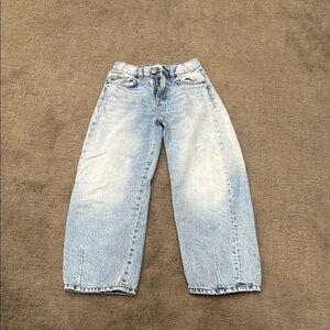 Kids Light Blue Barrel Jeans